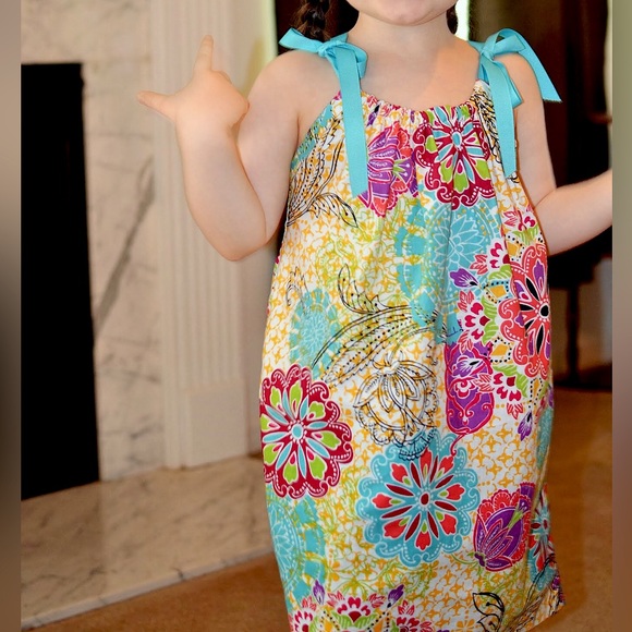 Pillowcase Dress Peppermint Pony Fits 2T - 6Y Boutique Cotton Sundress - Picture 1 of 2